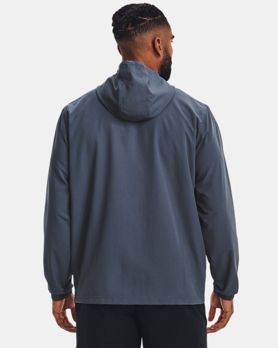 Men's UA Sportstyle Windbreaker Jacket, Gray, pdpMainDesktop image number 1